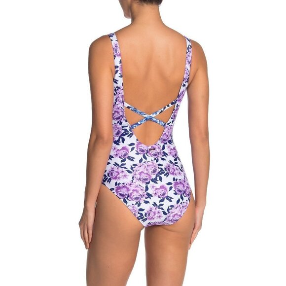 💕NICOLE MILLER💕 Pintuck Pleat One-Piece Swimsuit - Picture 3 of 10